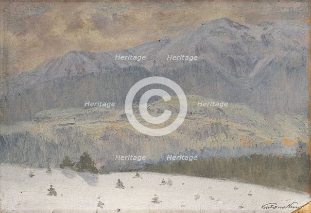 Winter day in the High Tatras, 1911. Creator: Ferdinand Katona.