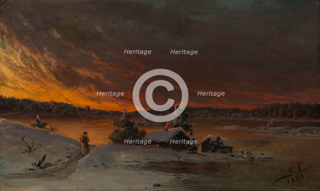 Winter Evening, 1880. Creator: Fanny Churberg.