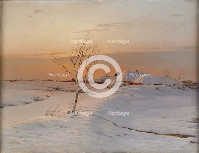 Winter Evening, 1895. Artist: Dubovskoy, Nikolai Nikanorovich (1859-1918)