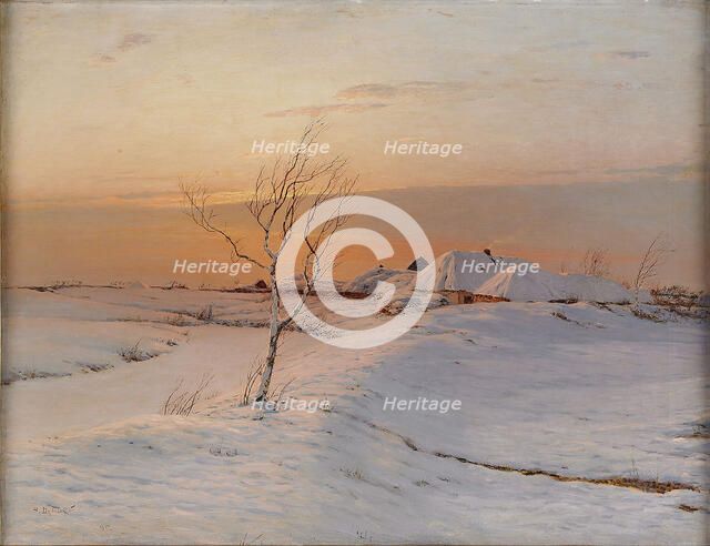 Winter Evening, 1895. Artist: Dubovskoy, Nikolai Nikanorovich (1859-1918)