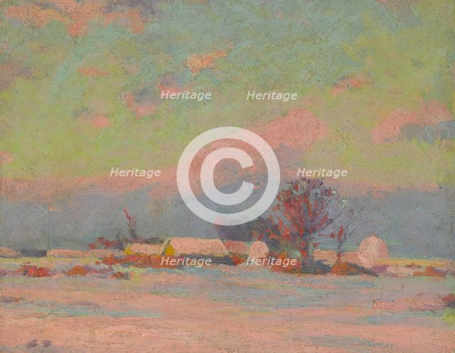 Winter evening, 1925-1930. Creator: Ludovit Cordak.