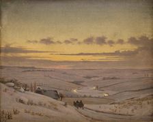 Winter evening, Susåen, 1838-1910. Creator: Frederik Vermehren