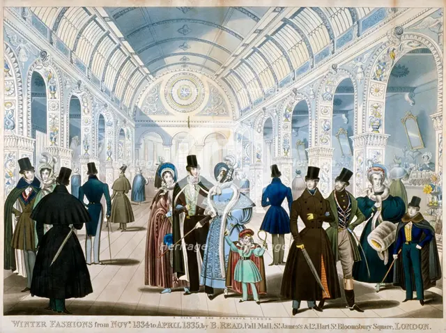 'Winter Fashions from November 1834 to April 1835', 1834.                             Artist: Anon