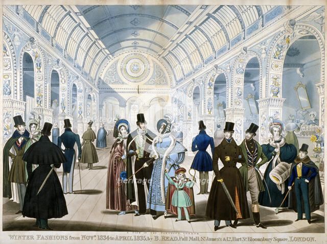 'Winter Fashions from November 1834 to April 1835', 1834.                             Artist: Anon