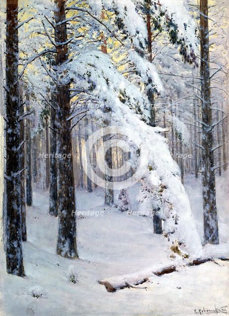 Winter Forest. Artist: Kryzhitsky, Konstantin Yakovlevich (1858-1911)