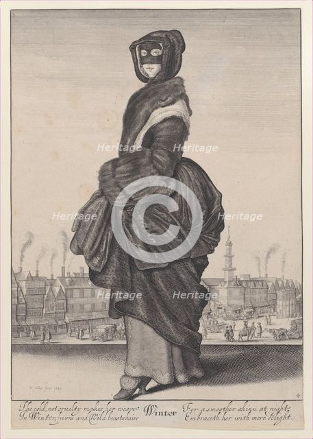 Winter, from The Seasons, 1643-44., 1643-44. Creator: Wenceslaus Hollar.