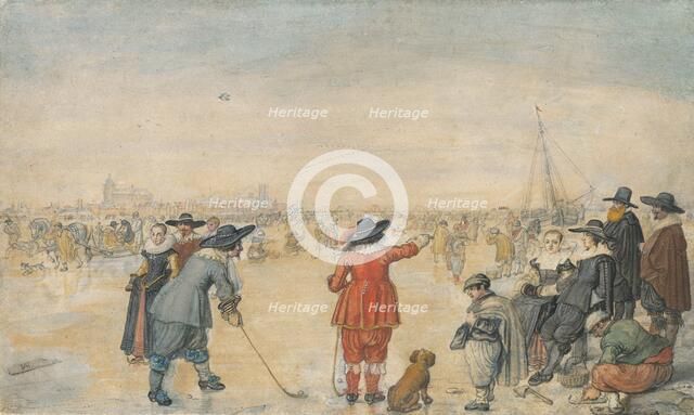 Winter Games on the Frozen River Ijssel, c. 1626. Creator: Hendrick Avercamp.