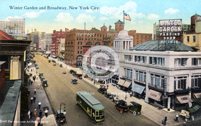 Winter Garden and Broadway, New York City, New York, USA, 1916. Artist: Unknown