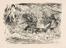 Winter hunt, 1910-1940. Creator: Arnold Peter Weisz-Kubincan
