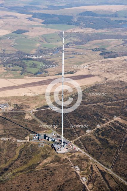 Winter Hill television transmitter, Lancashire, 2019. Creator: Historic England.