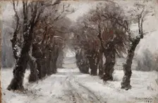 Winter in Munich, 1885. Creator: Theodore Clement Steele