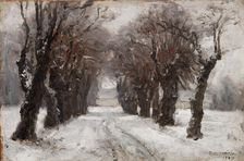 Winter in Munich, 1885. Creator: Theodore Clement Steele