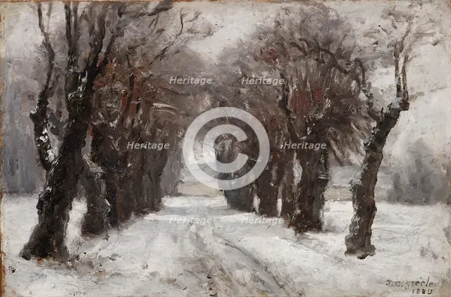 Winter in Munich, 1885. Creator: Theodore Clement Steele.