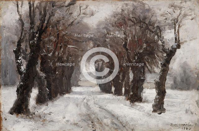 Winter in Munich, 1885. Creator: Theodore Clement Steele.