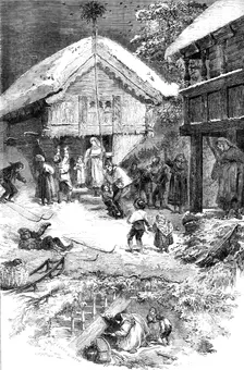 Winter in Norway - from a picture by Adolphe Tidemand, 1856. Creator: Henry Duff Linton