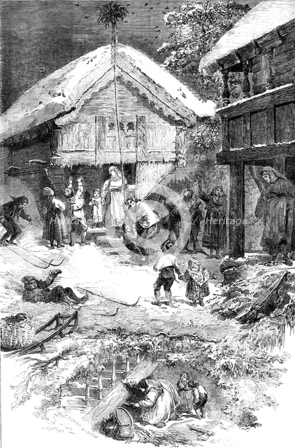 Winter in Norway - from a picture by Adolphe Tidemand, 1856.  Creator: Henry Duff Linton.