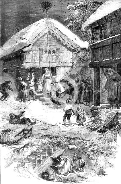 Winter in Norway - from a picture by Adolphe Tidemand, 1856.  Creator: Henry Duff Linton.