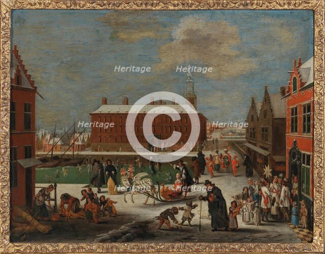Winter in a city. Creator: Gysels, Peeter (1621-1691).