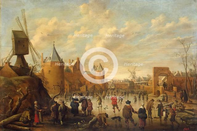 Winter in a Dutch Town, 1640. Creator: Joost Cornelisz Droochsloot.