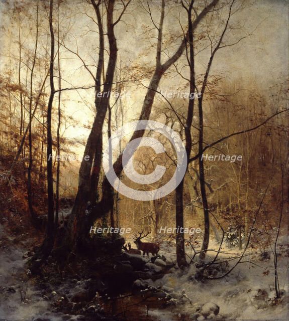 Winter in Germany, 1869. Creator: Ludwig Munthe.