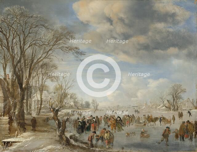 Winter in Holland: Skating Scene, 1645. Creator: Aert van der Neer.