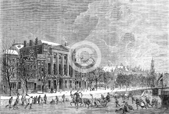 Winter in Holland: the Emperor's Canal, Amsterdam, 1864.  Creator: Unknown.