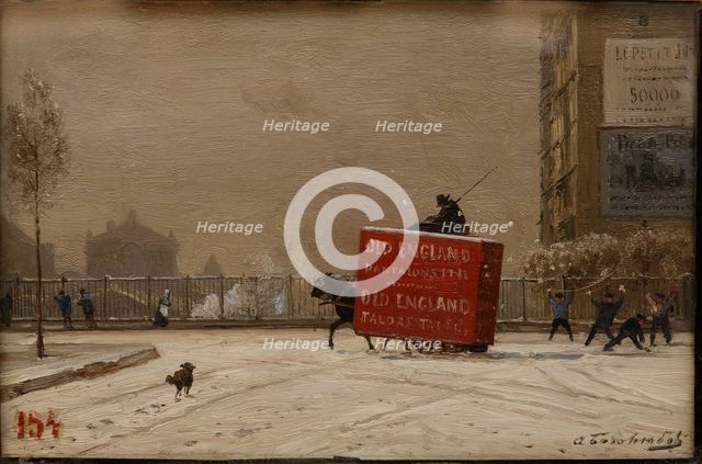 Winter in Paris, 1870s.