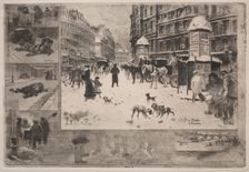 Winter in Paris, 1879. Creator: Félix Hilaire Buhot (French, 1847-1898)