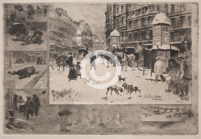 Winter in Paris, 1879. Creator: Félix Hilaire Buhot (French, 1847-1898).