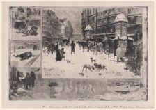 Winter in Paris, or Snow in Paris, 1879. Creator: Felix Hilaire Buhot
