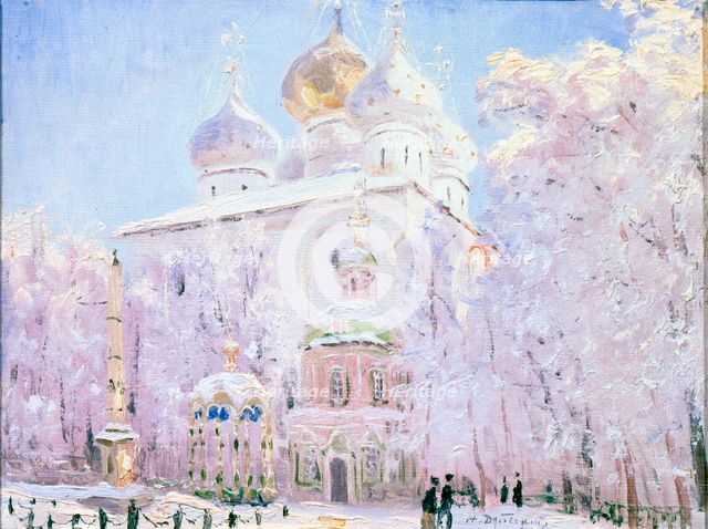 'Winter in the Trinity Sergius Lavra in Sergiev Posad', c1910. Artist: Nikolay Dubovskoy