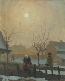 Winter in the village, c1923. Creator: Teodor Jozef Mousson