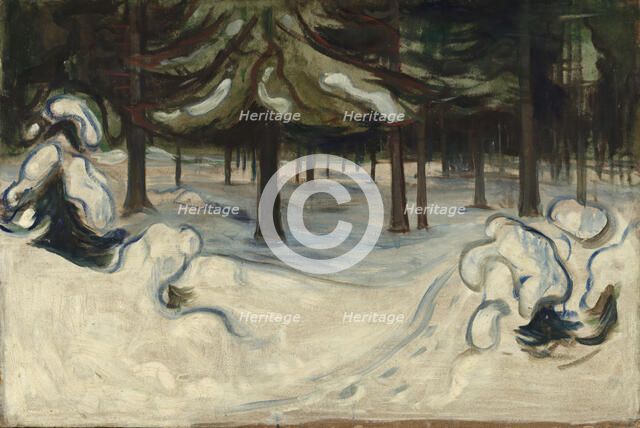 Winter in the Woods, 1899. Creator: Edvard Munch.