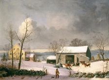 Winter in the Country, c. 1858. Creator: George Henry Durrie