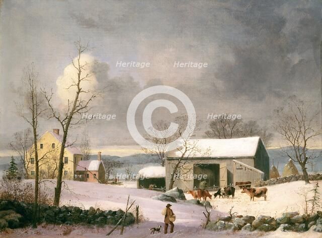 Winter in the Country, c. 1858. Creator: George Henry Durrie.