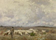 Winter in the Kempen, c1870-1890. Creator: Florent Crabeels