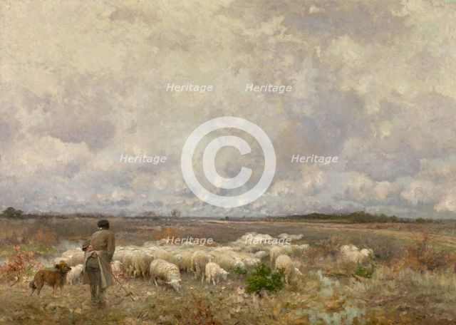 Winter in the Kempen, c1870-1890. Creator: Florent Crabeels.