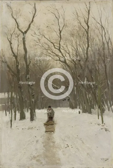 Winter in the Scheveningen Woods, 1870-1888. Creator: Anton Mauve.