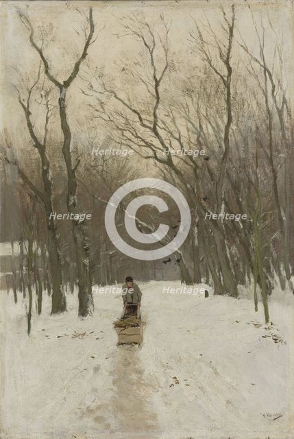 Winter in the Scheveningen Woods, 1870-1888. Creator: Anton Mauve.