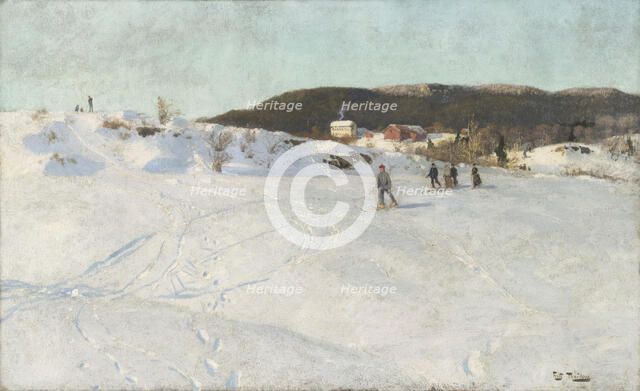 Winter in Vestre Aker, 1887. Creator: Frits Thaulow.