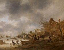 Winter Landscape, 1645. Creator: Isaac van Ostade