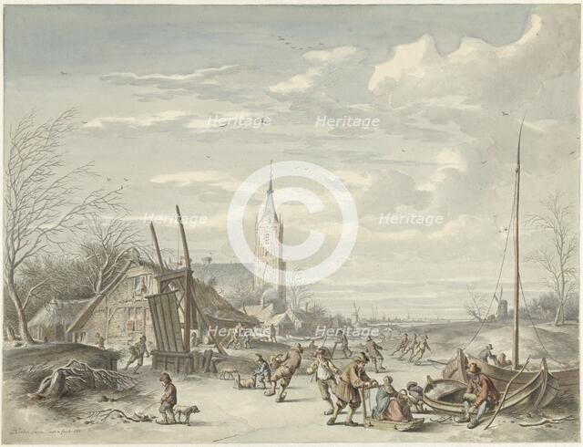 Winter landscape, 1780. Creator: Dirk Jan van der Laan.