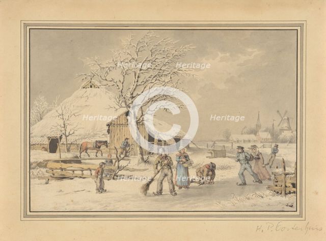 Winter landscape, 1794-1854. Creator: Haatje Peters Oosterhuts.