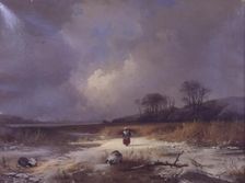 Winter landscape, 1848. Creator: Frederik Rohde