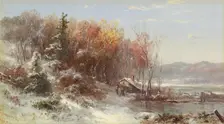 Winter landscape, 1859. Creator: Regis Francois Gignoux