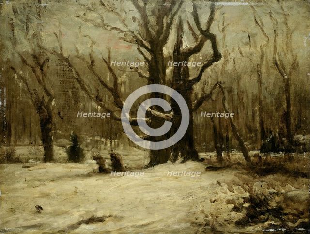 Winter Landscape, 1850-1877. Creator: Gustave Courbet.