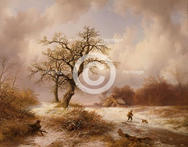 Winter landscape, 1853. Creator: Remigius Adrianus Haanen.