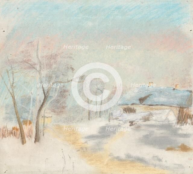 Winter landscape, 1875/1885. Creator: Ladislav Mednyanszky.