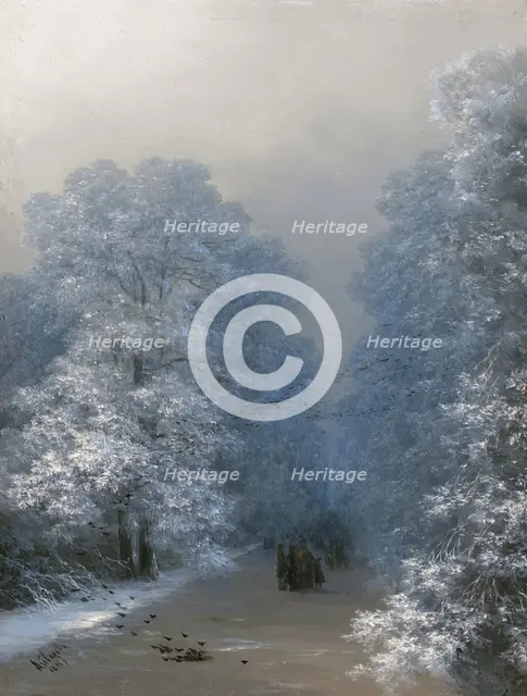 Winter landscape, 1876. Artist: Aivazovsky, Ivan Konstantinovich (1817-1900)