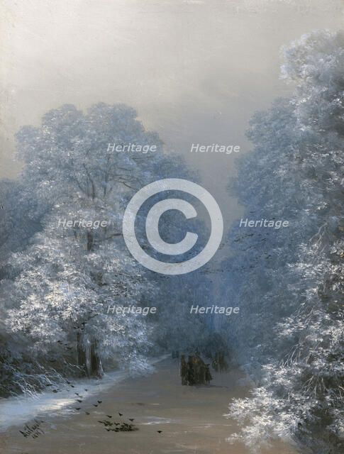 Winter landscape, 1876. Artist: Aivazovsky, Ivan Konstantinovich (1817-1900)